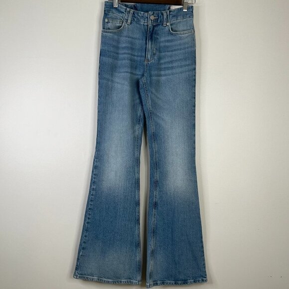 NWOT BDG Flare Leg Tie Back Y2K 70s Flared Style Denim Jeans Size 25 - Picture 1 of 10